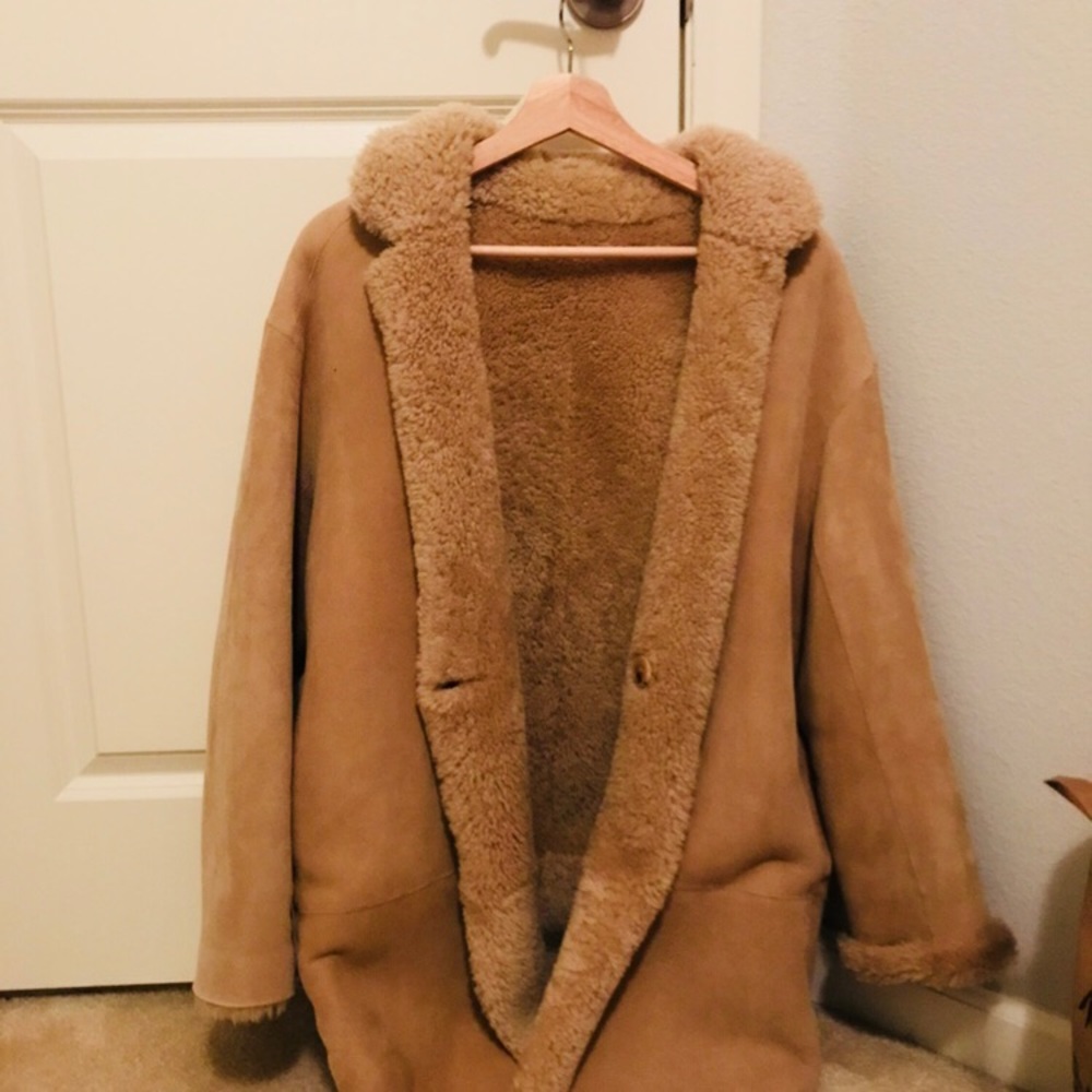 Shearling lambskin jacket. Brandy new